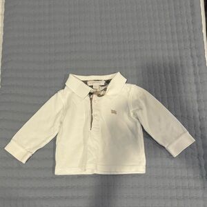 Boys Burberry long sleeve polo